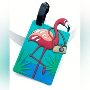 Flamingo Luggage Tags, 2 Count. New